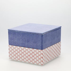 重箱 中＋蓋 2段セット 呉須 / 赤絵 0161