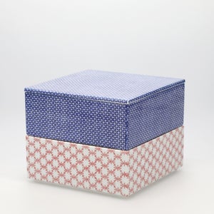 重箱 中＋蓋 2段セット 呉須 / 赤絵 0162