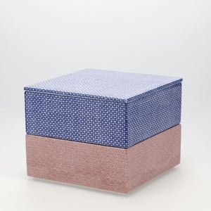 重箱 中＋蓋 2段セット 呉須 / 赤絵 0167