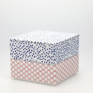 重箱 中＋蓋 2段セット 呉須 / 赤絵 0124