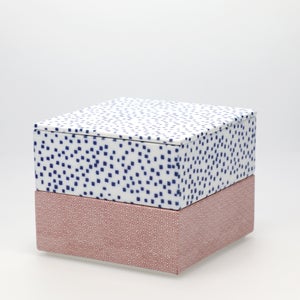 重箱 中＋蓋 2段セット 呉須 / 赤絵 0132