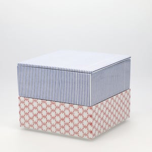 重箱 中＋蓋 2段セット 呉須 / 赤絵 0140