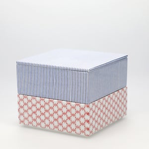 重箱 中＋蓋 2段セット 呉須 / 赤絵 0141