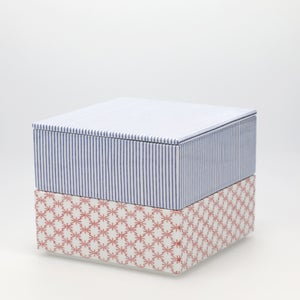 重箱 中＋蓋 2段セット 呉須 / 赤絵 0144