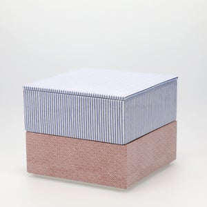 重箱 中＋蓋 2段セット 呉須 / 赤絵 0148