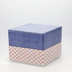 重箱 中＋蓋 2段セット 呉須 / 赤絵 0160