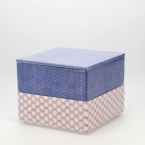 重箱 中＋蓋 2段セット 呉須 / 赤絵 0161