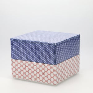 重箱 中＋蓋 2段セット 呉須 / 赤絵 0162