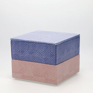 重箱 中＋蓋 2段セット 呉須 / 赤絵 0169