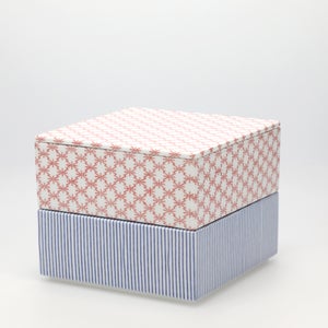 重箱 中＋蓋 2段セット 赤絵 / 呉須 0078