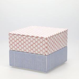 重箱 中＋蓋 2段セット 赤絵 / 呉須 0079