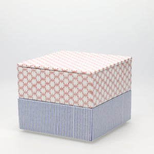 重箱 中＋蓋 2段セット 赤絵 / 呉須 0082