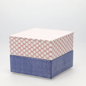 重箱 中＋蓋 2段セット 赤絵 / 呉須 0090