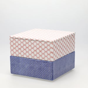 重箱 中＋蓋 2段セット 赤絵 / 呉須 0091