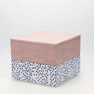 重箱 中＋蓋 2段セット 赤絵 / 呉須 0097