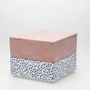 重箱 中＋蓋 2段セット 赤絵 / 呉須 0099