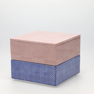 重箱 中＋蓋 2段セット 赤絵 / 呉須 0113