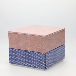 重箱 中＋蓋 2段セット 赤絵 / 呉須 0114