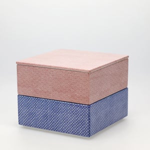 重箱 中＋蓋 2段セット 赤絵 / 呉須 0115