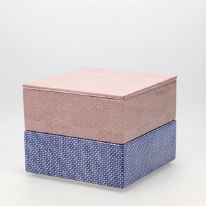 重箱 中＋蓋 2段セット 赤絵 / 呉須 0117