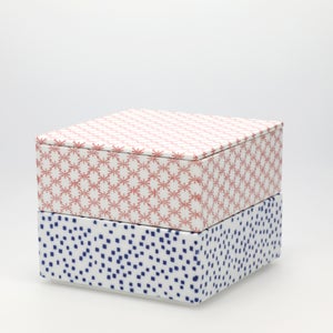 重箱 中＋蓋 2段セット 赤絵 / 呉須 0073