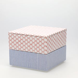 重箱 中＋蓋 2段セット 赤絵 / 呉須 0078