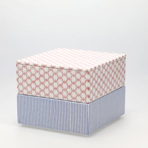 重箱 中＋蓋 2段セット 赤絵 / 呉須 0080