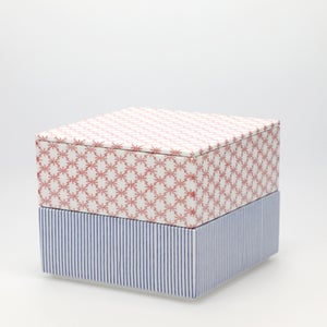 重箱 中＋蓋 2段セット 赤絵 / 呉須 0081