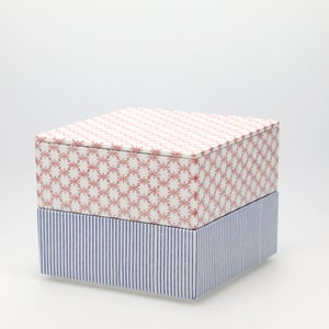 重箱 中＋蓋 2段セット 赤絵 / 呉須 0082