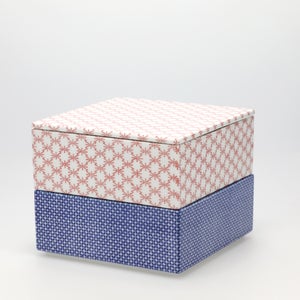 重箱 中＋蓋 2段セット 赤絵 / 呉須 0087