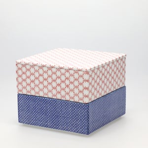 重箱 中＋蓋 2段セット 赤絵 / 呉須 0088