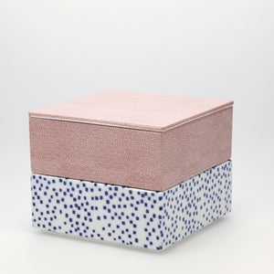 重箱 中＋蓋 2段セット 赤絵 / 呉須 0097