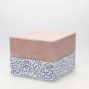 重箱 中＋蓋 2段セット 赤絵 / 呉須 0098