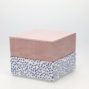 重箱 中＋蓋 2段セット 赤絵 / 呉須 0099