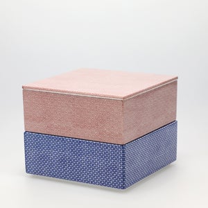 重箱 中＋蓋 2段セット 赤絵 / 呉須 0112