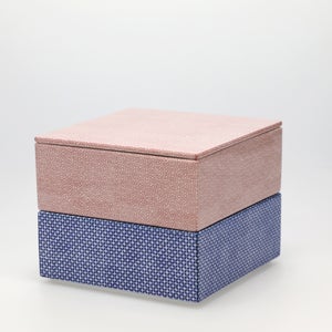 重箱 中＋蓋 2段セット 赤絵 / 呉須 0116