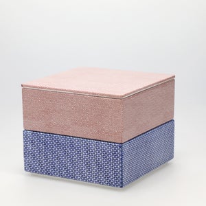 重箱 中＋蓋 2段セット 赤絵 / 呉須 0117