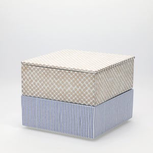 重箱 中＋蓋 2段セット 銀 / 呉須 0028