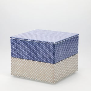 重箱 中＋蓋 2段セット 呉須 / 銀 0021