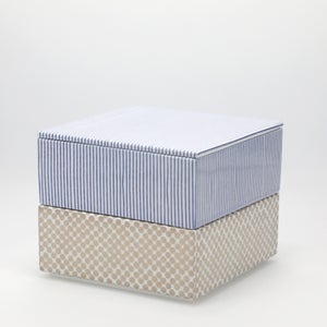 重箱 中＋蓋 2段セット 呉須 / 銀 0023