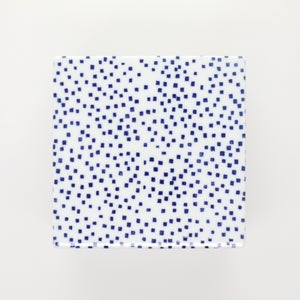 重箱 中＋蓋 2段セット 呉須 / 銀 0022