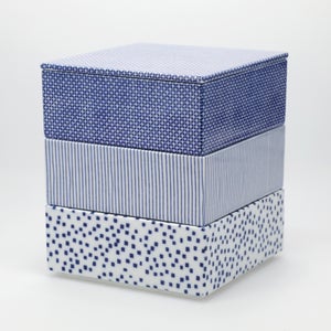 重箱 中＋蓋 3段セット 呉須 / 呉須 / 呉須 0001