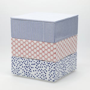 重箱 中＋蓋 3段セット 呉須 / 呉須 / 赤絵 0003