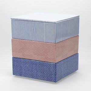 重箱 中＋蓋 3段セット 呉須 / 呉須 / 赤絵 0009