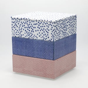 重箱 中＋蓋 3段セット 呉須 / 呉須 / 赤絵 0007