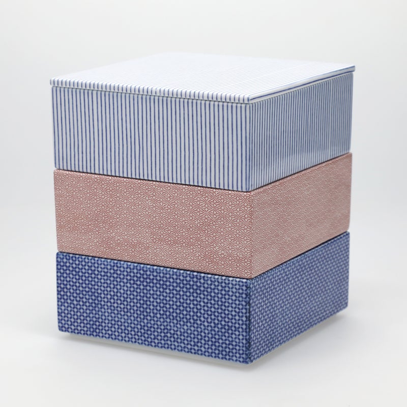 タイム アンド スタイル 重箱 中 蓋 呉須　 　4点セット タイム アンド スタイル 重箱 中 蓋 呉須 4点セット