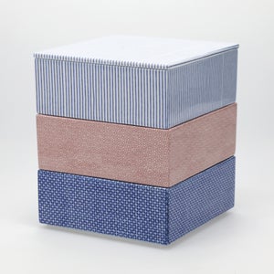 重箱 中＋蓋 3段セット 呉須 / 呉須 / 赤絵 0009