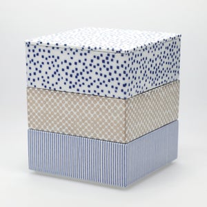 重箱 中＋蓋 3段セット 呉須 / 呉須 / 銀 0013