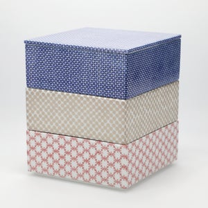 重箱 中＋蓋 3段セット 呉須 / 銀 / 赤絵 0015