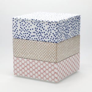 重箱 中＋蓋 3段セット 呉須 / 銀 / 赤絵 0017